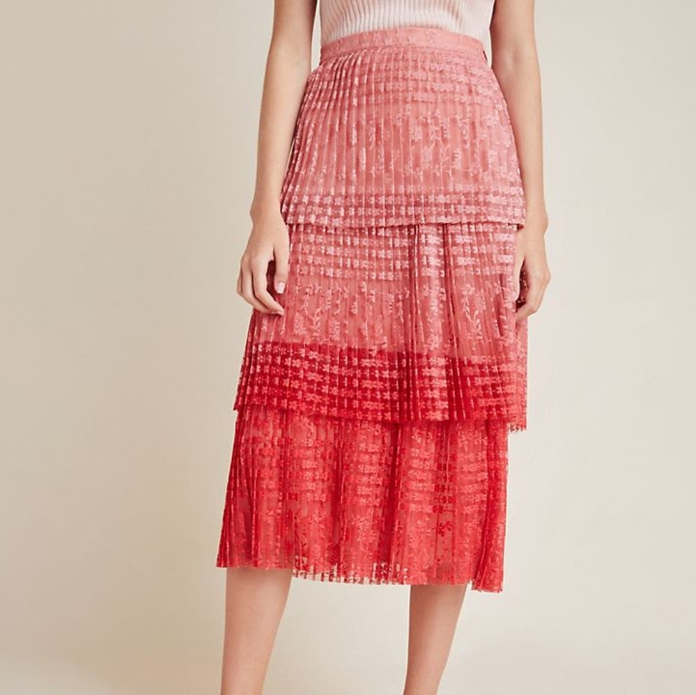 Anthropologie Brighton Tiered Midi Skirt NWT